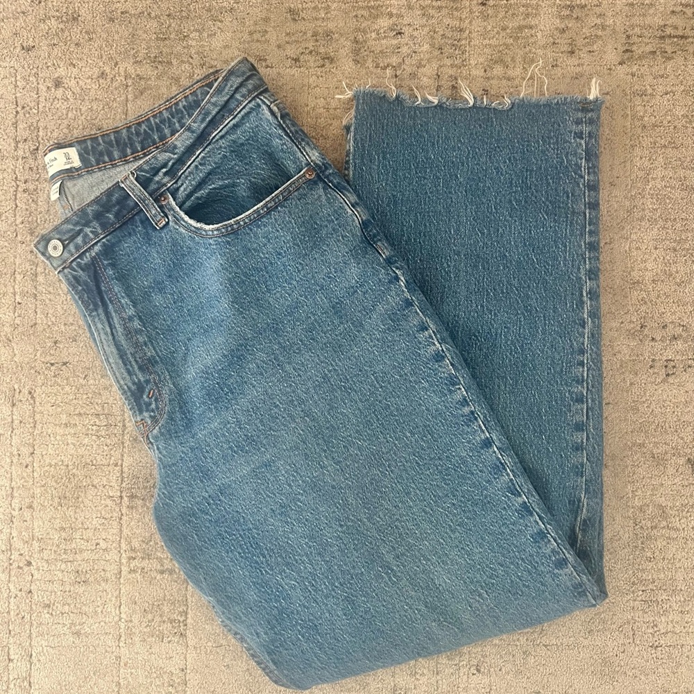 ABERCROMBIE & FITCH The 90’s Relaxed High-Rise Curve Love Women's Blue Jeans